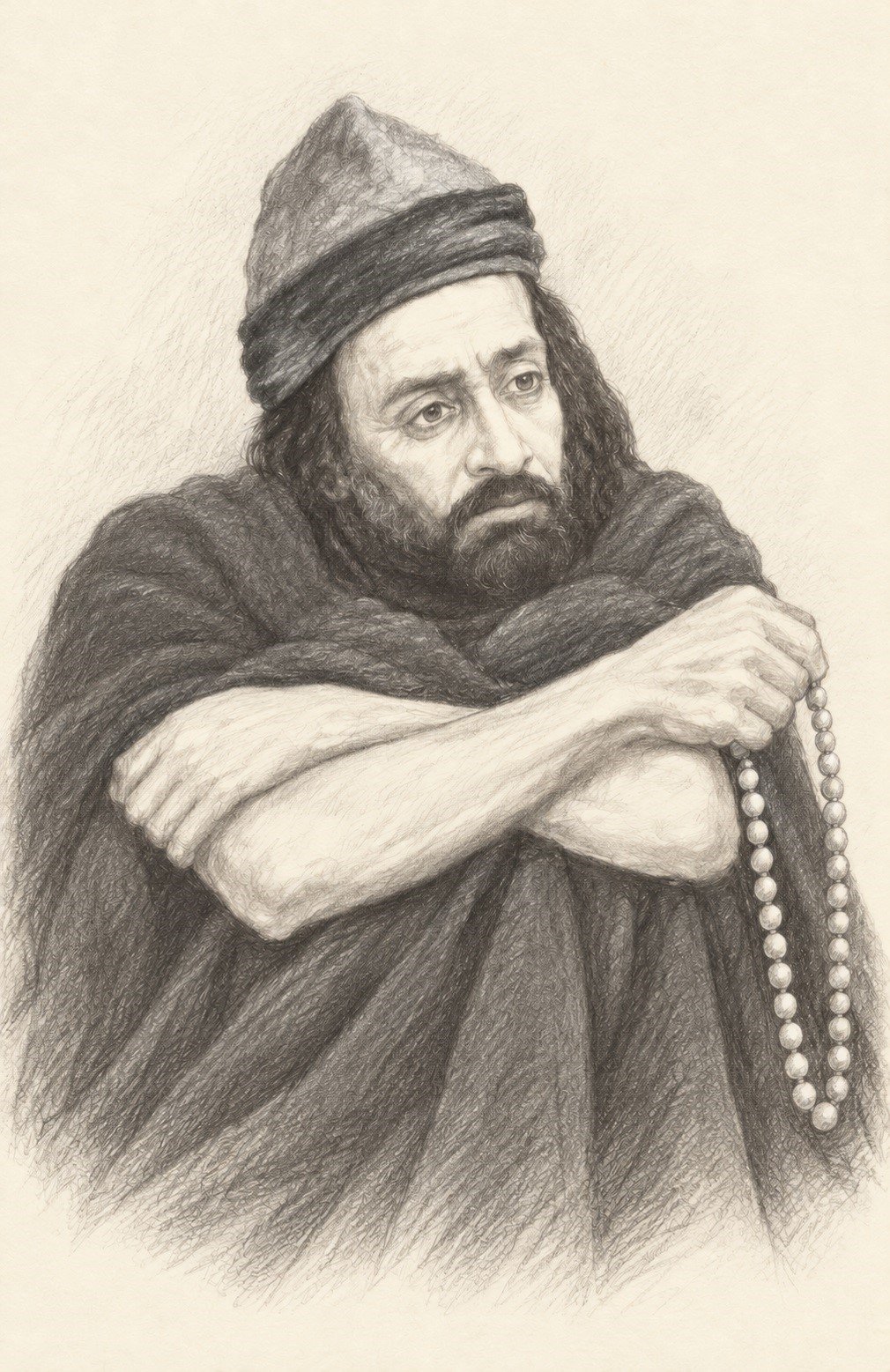 Portrait of Shah Abdul Latif Bhitai